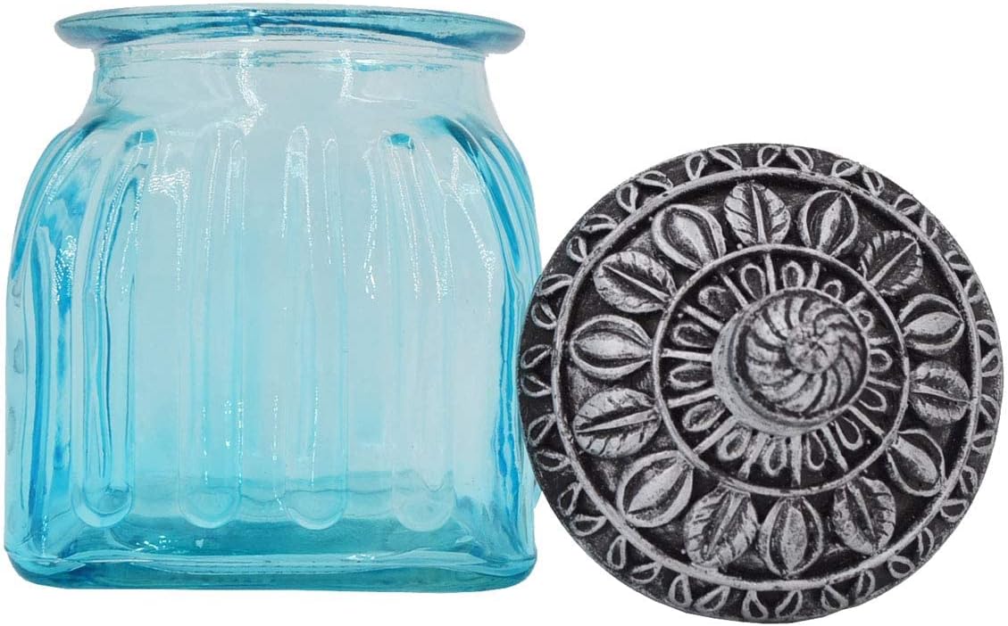 SOCOSY Tarro de cristal vintage para dulces con tapa, tarro de alimentos, frasco de nueces, joyero, para boda, dulces, bufé, almacenamiento de