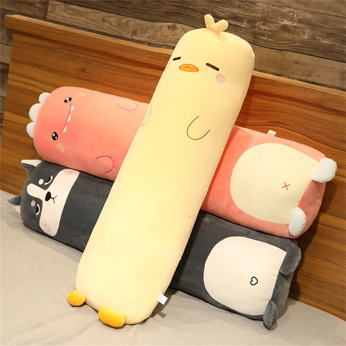 Almohada de cuerpo largo Kawaii Bear  Animal de peluche de 39.3 pulgadas  Suave, comodidad abrazable para adultos y niños para cumpleaños, San