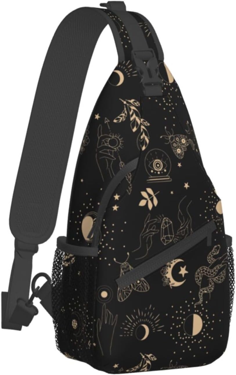IRIHISKY Mochila cruzada para hombres y mujeres, mochila cruzada casual para senderismo, viajes, deportes, correr, bolsa de pecho