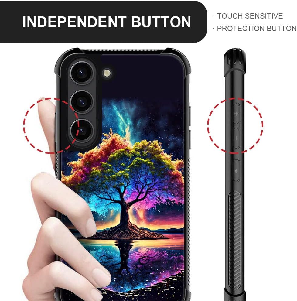 ZHEGAILIAN Funda compatible con Samsung Galaxy S21 Plus, hermosa funda de árbol de vida para Galaxy S30 Plus para mujeres y niñas, a prueba de