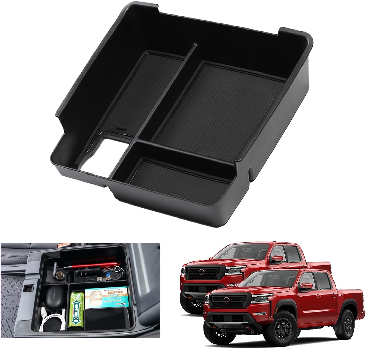 Bandeja organizadora de consola central Frontier 2024 para Nissan Frontier 2022 2023 2024, bandeja de consola central, reposabrazos central, caja de