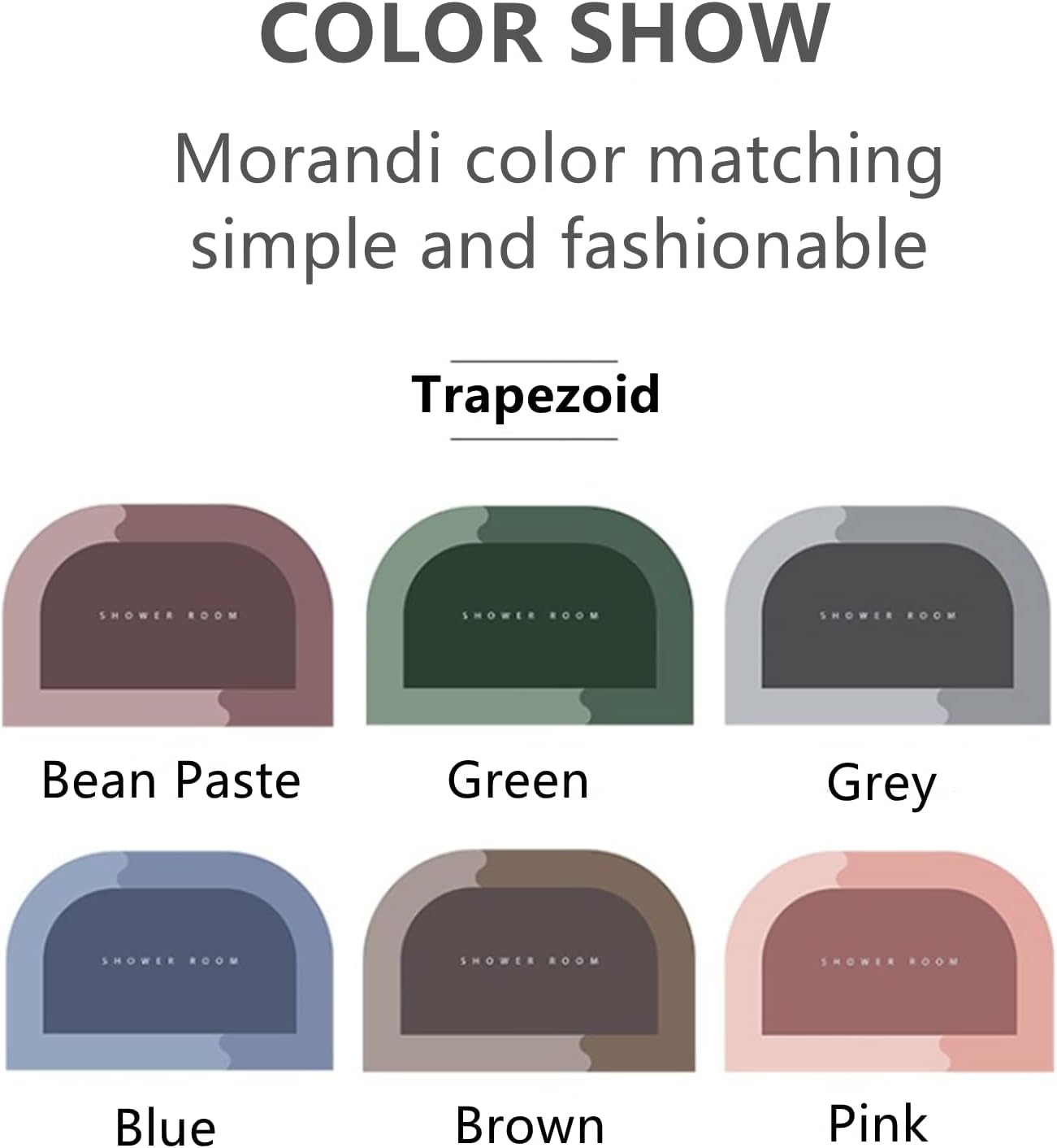 Morandi – Tapete súper absorbente, de varios tamaños, antideslizantes, para el hogar, de microfibra de secado rápido, tapete de baño de diatomeas a