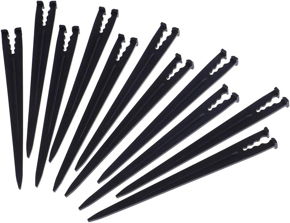 200 estacas de plástico para riego por goteo para manguera de tubo de 14 de pulgada, soporte de manguera de riego de 47 o 35 y emisoreskits de riego
