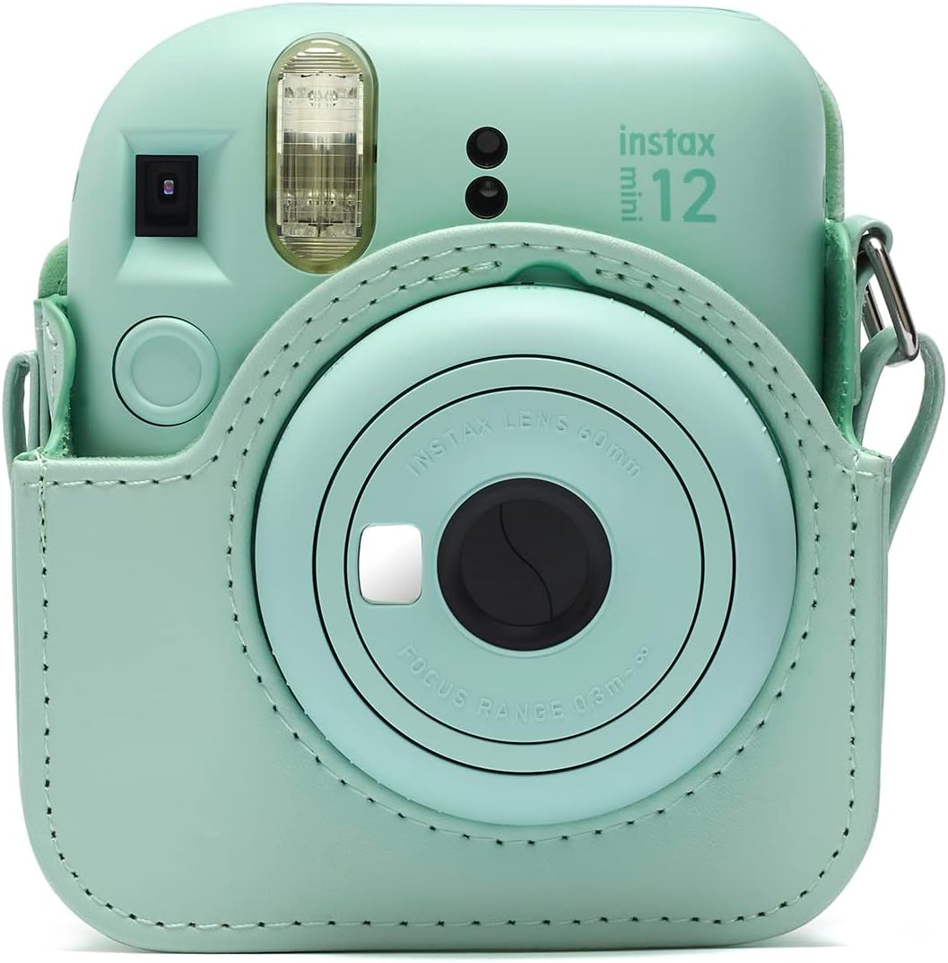 Fujifilm Instax Mini 12 – Funda para cámara instantánea + cámara, color verde menta