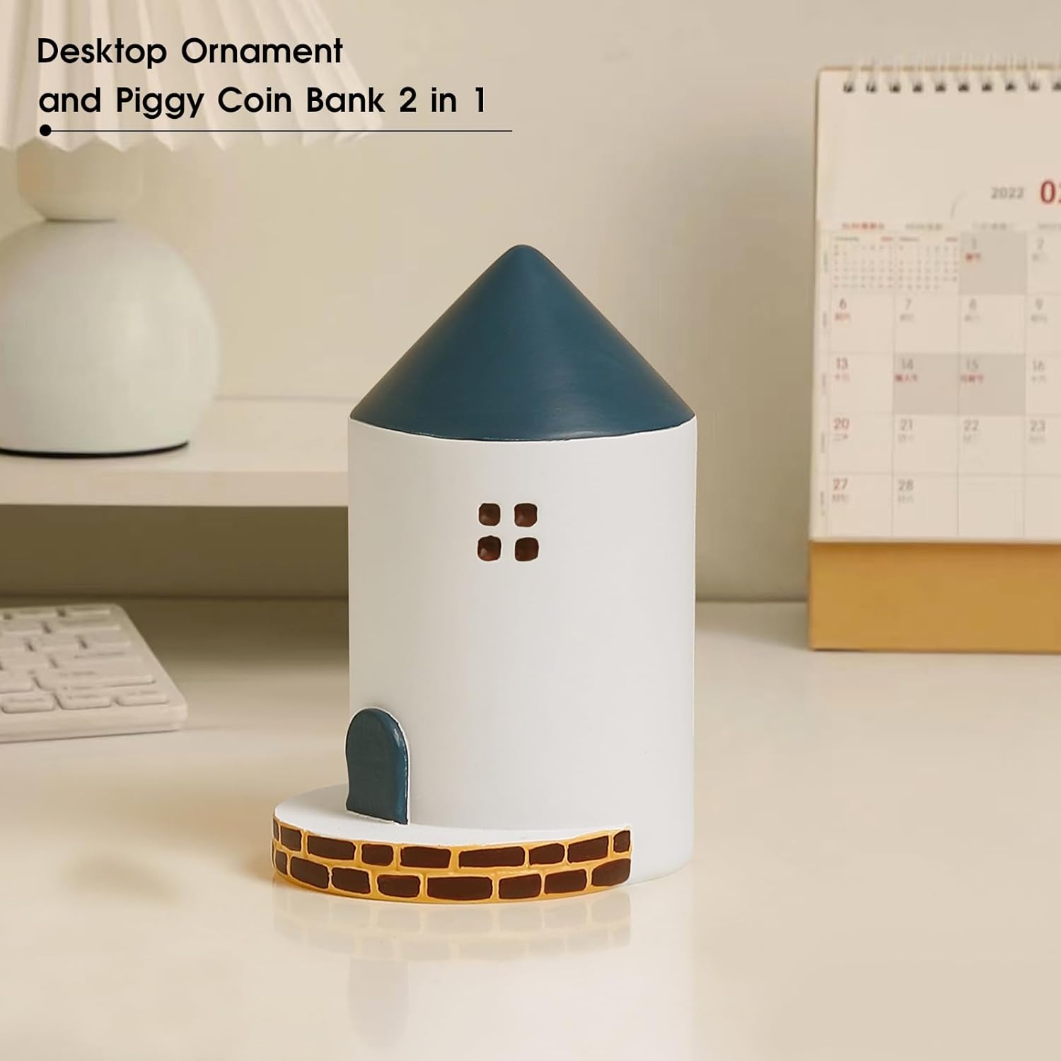 Alcancía para adultos y niños, caja de ahorro de dinero en forma de casa, escultura de cerámica, Alcancias de Dinero para Niños, estatua de resina,