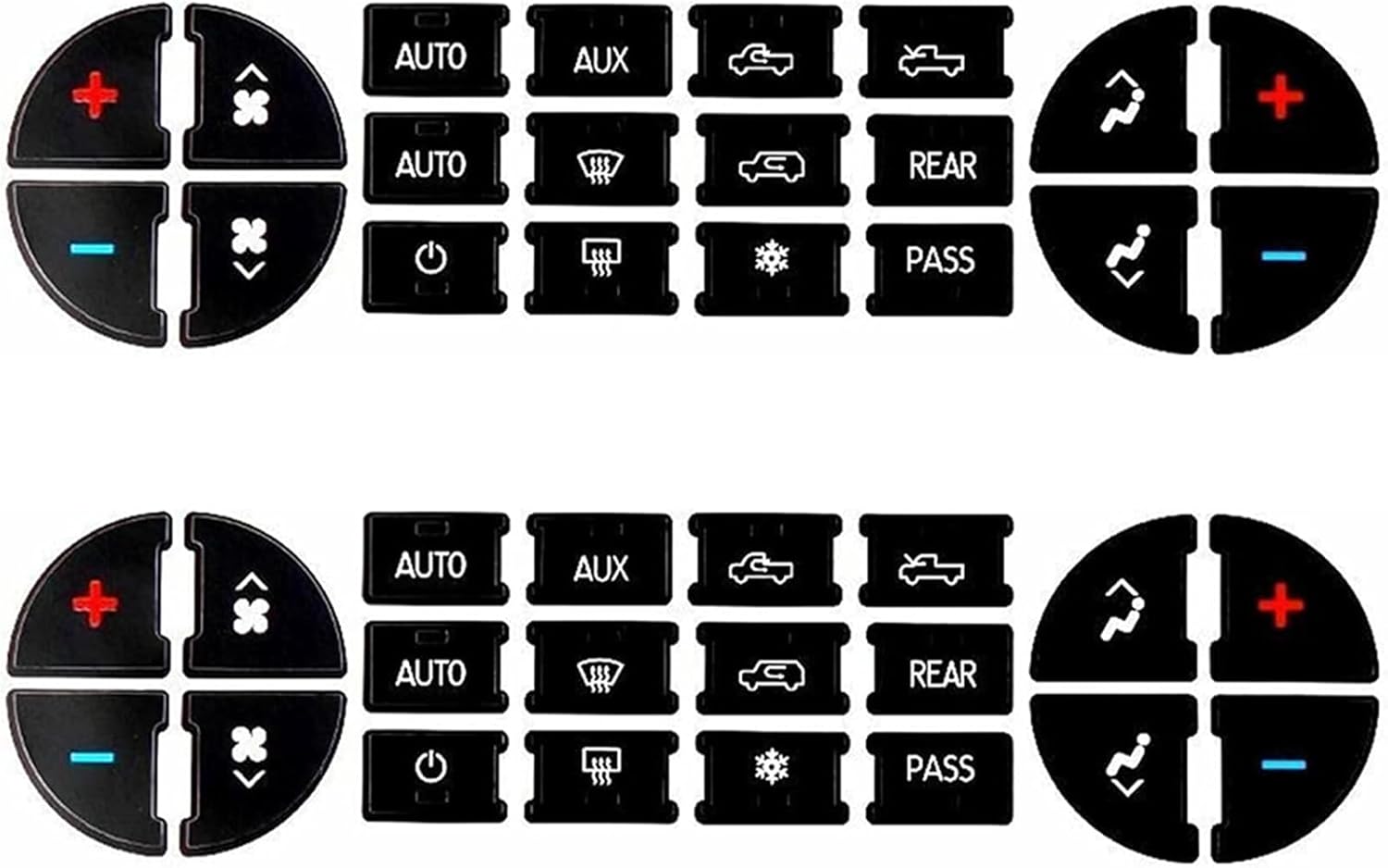 Kit de reparación de botones de CA para salpicadero, compatible con Chevy, mejor para fijar botones de control de aire acondicionado desteñidos