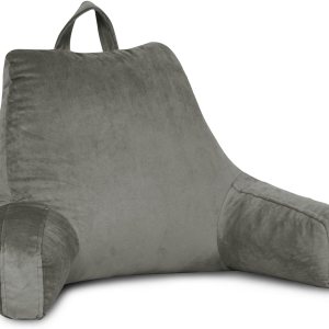 LOVTEX Almohada de lectura con funda extraíble, almohada de espalda para sentarse en la cama con brazos y bolsillos, almohada de descanso en cama LOVTEX Almohada de lectura con funda extraíble, almohada de espalda para sentarse en la cama con brazos y bolsillos, almohada de descanso en cama
