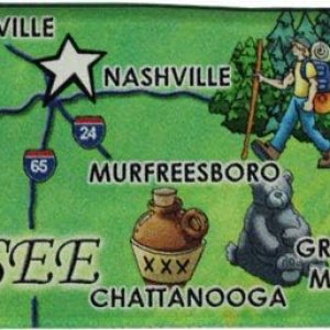 Tennessee – Imán acrílico para refrigerador con mapa estatal Tennessee – Imán acrílico para refrigerador con mapa estatal