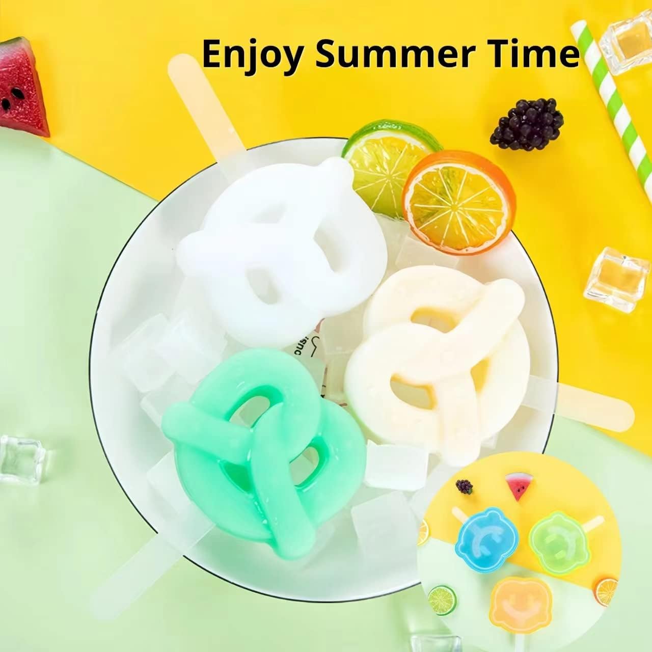 Paquete de 2 moldes de silicona para hacer paletas de helados, moldes de helado congelados, accesorios de cocina, leche materna de fácil liberación,
