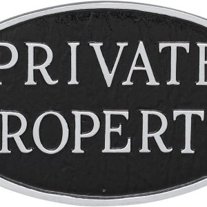 Placa ovalada de metal fundido para propiedad privada – Placa de exhibición de pared o césped – Letrero de privacidad para el hogar o negocio – Placa ovalada de metal fundido para propiedad privada – Placa de exhibición de pared o césped – Letrero de privacidad para el hogar o negocio –