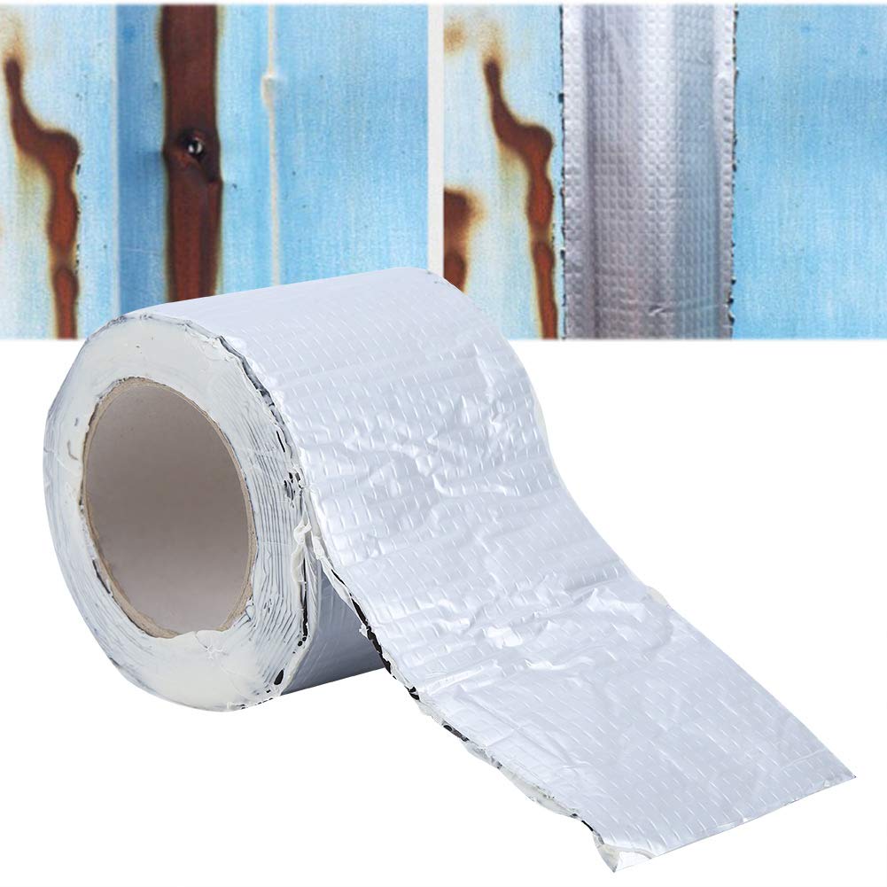 Cinta de reparación de techo, cinta de reparación de tubería impermeable multifuncional, cinta de sellado de cinta de calafateo de cocina, (0.047 in