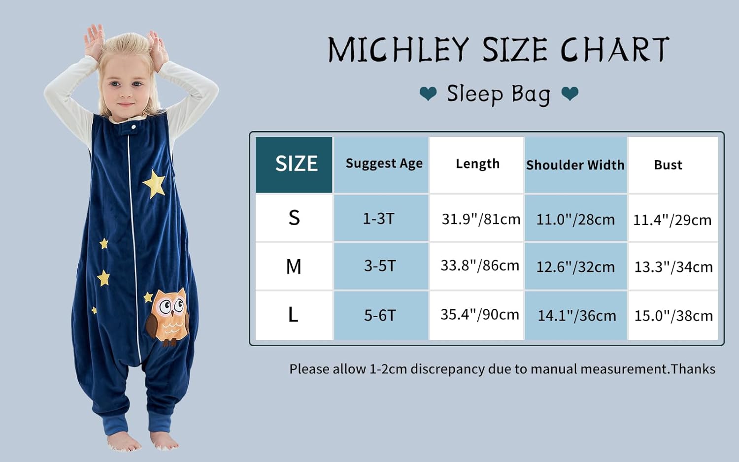 Mantas de bebé Saco de dormir de pierna dividida unisex de 1 a 6 años de edad, manta de poliéster para niños pequeños saco de dormir