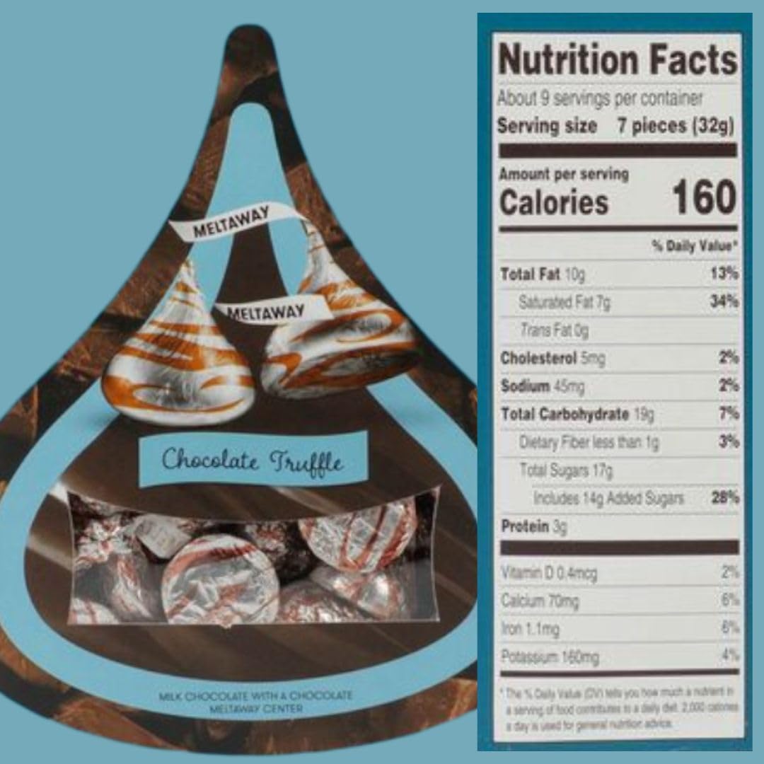 Hershey’s Kisses Meltaway – Caramelos de chocolate con leche, envueltos individualmente, 4 libras, paquete a granel (380 piezas)
