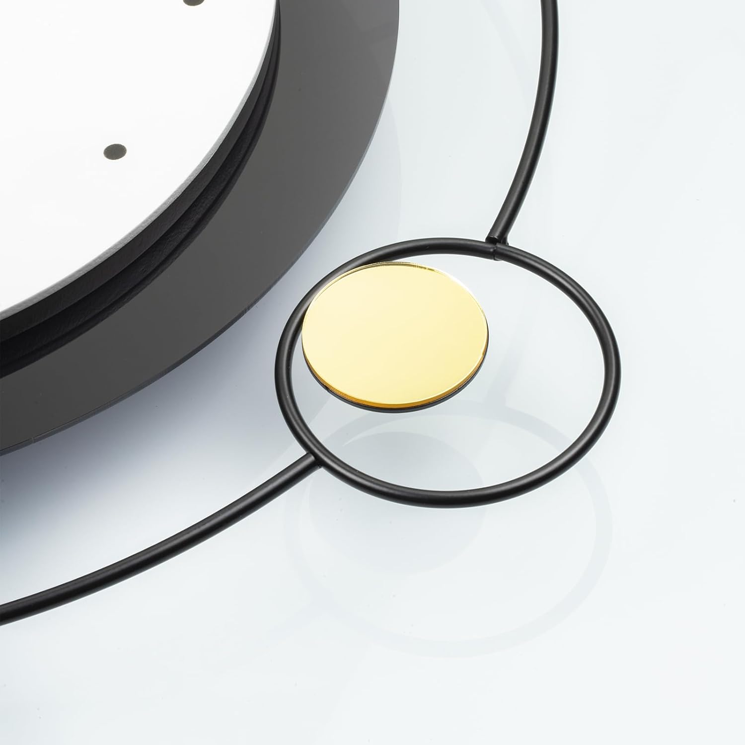 FLEBLE Relojes de pared modernos para decoración de sala de estar, reloj de pared de péndulo grande, funciona con pilas, sin tictac, silencioso para