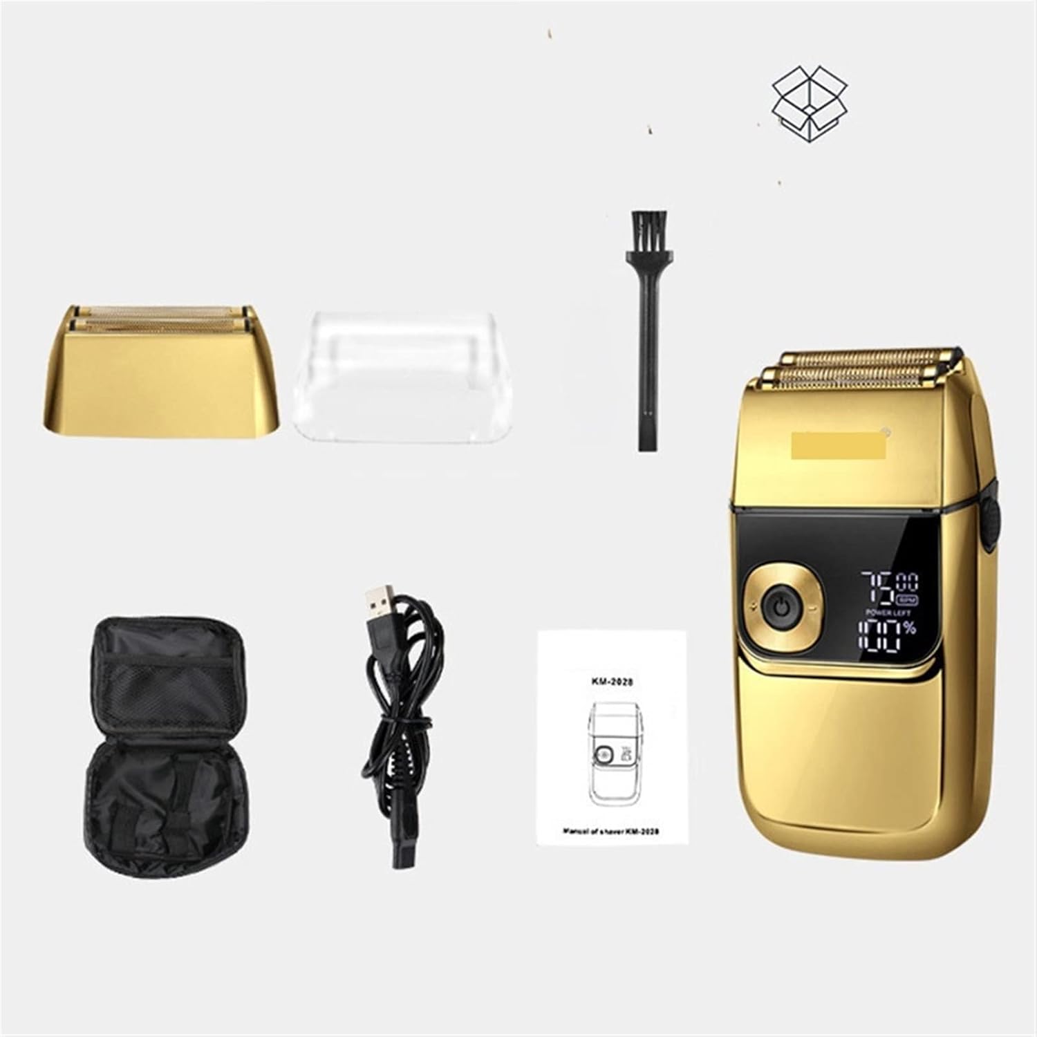 Recortadora de pelo profesional combo eléctrico inalámbrico recortadora barbero barba, máquina de cortar el cabello, kit de oro, cuidado y peinado