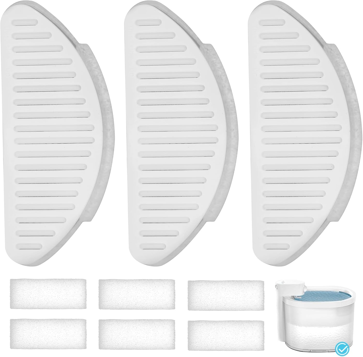 Paquete de 3 filtros de fuente de agua para gatos compatibles con dispensador de agua para gatos, fuente de agua para gatos de 67 onzas2 litros,