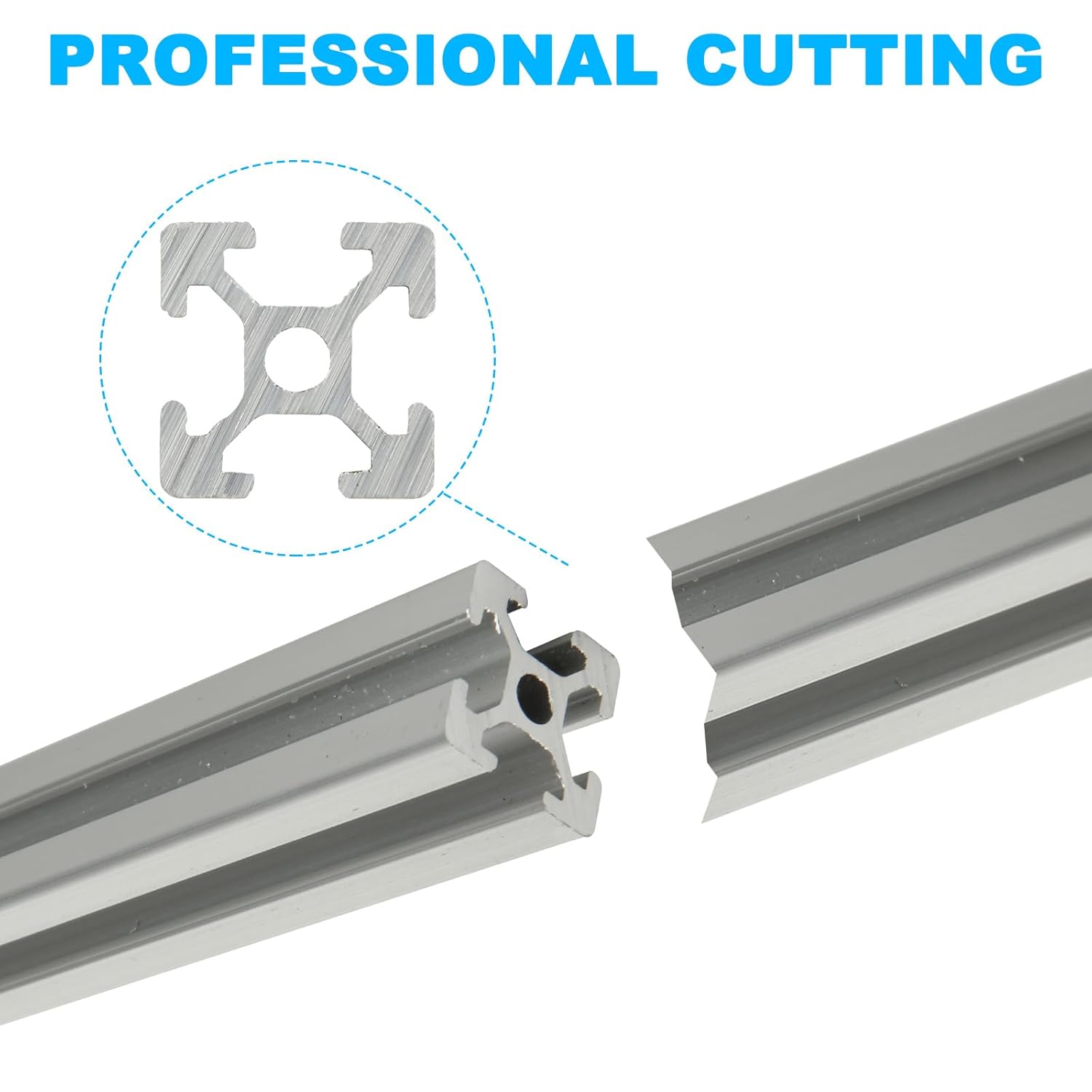 10 piezas de extrusión de aluminio con ranura en T de 15.7 pulgadas, riel lineal anodizado estándar europeo de 15.748 in para impresora 3D, CNC DIY,