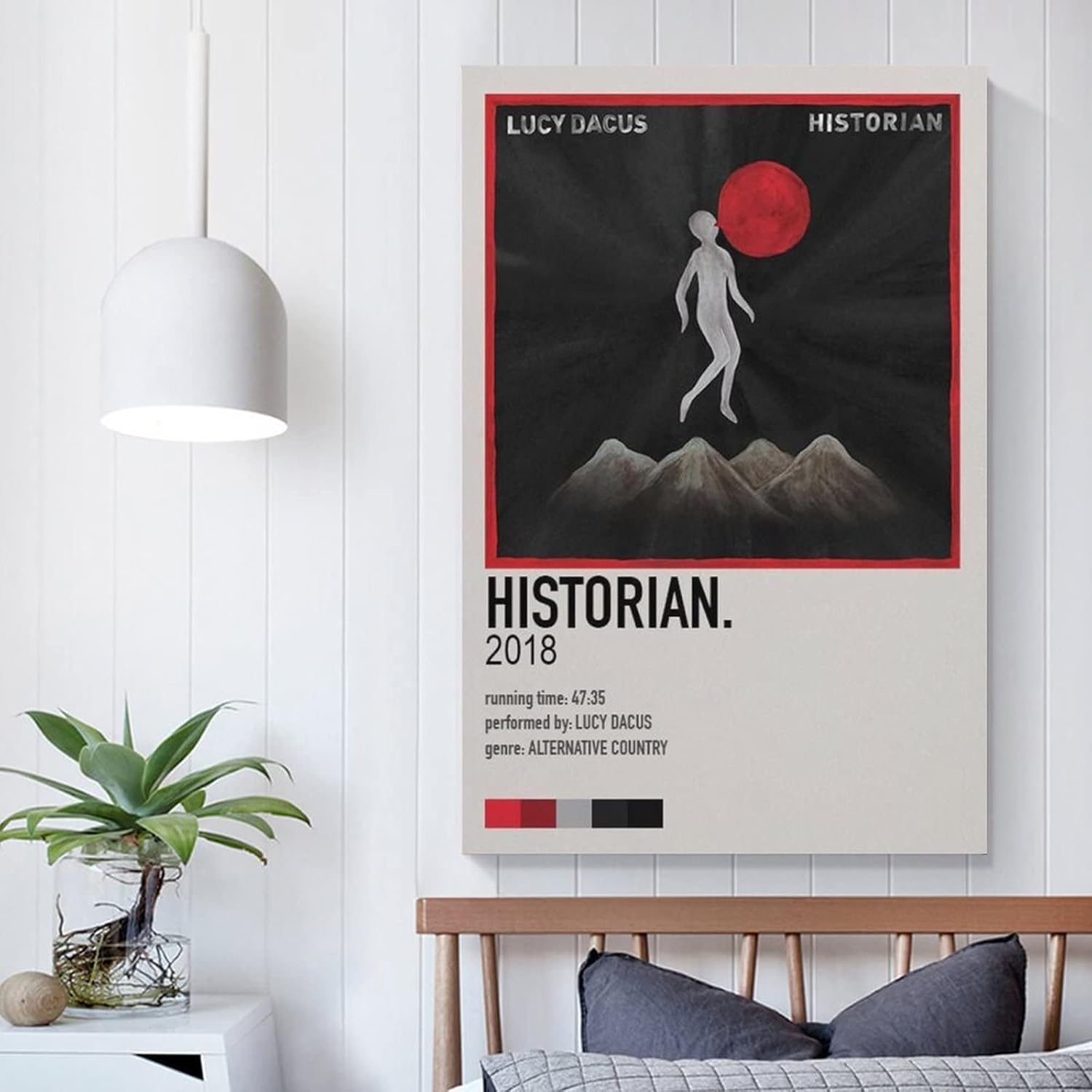 DAXXIN Lucy Dacus HISTORIAN 2018 1 – Póster en lienzo decorativo para pared, sala de estar, dormitorio, decoración, regalo, sin marco, estilo sin