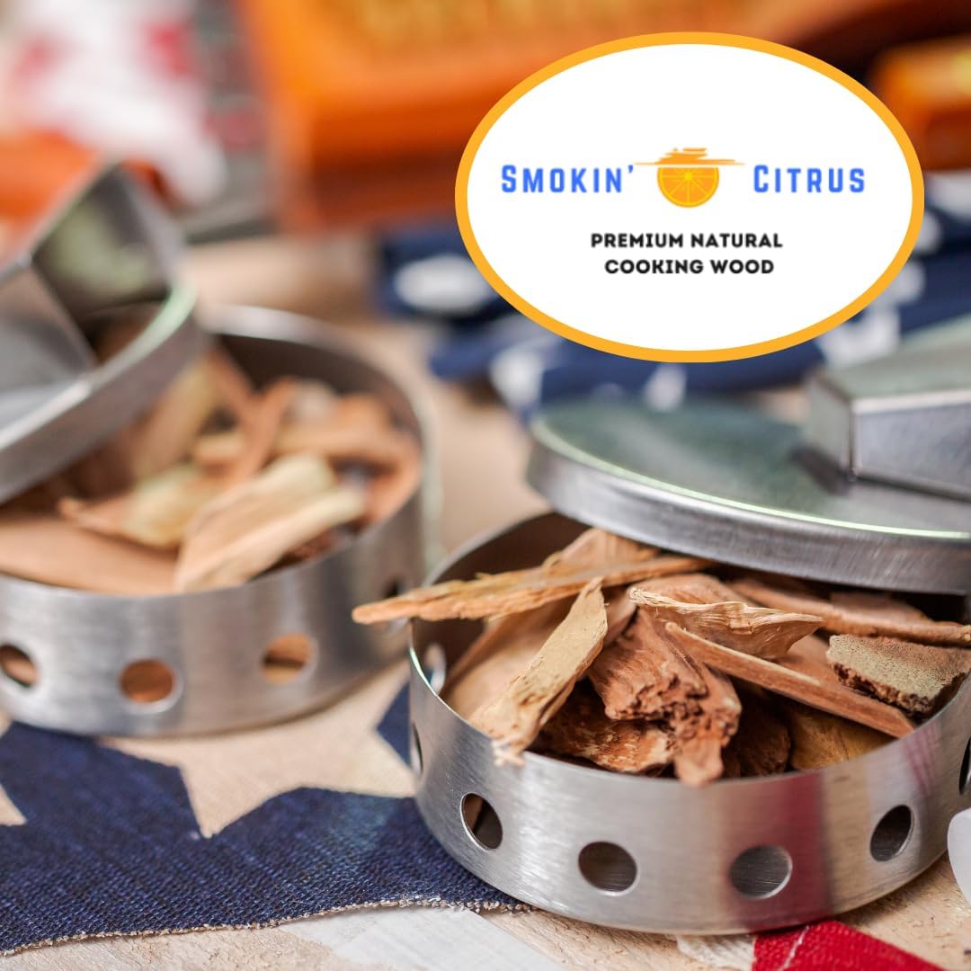 Smokin Citrus – Chips de madera cítrica natural de primera calidad para ahumador, parrilla, cóctel, virutas para ahumar, barbacoa sostenible,