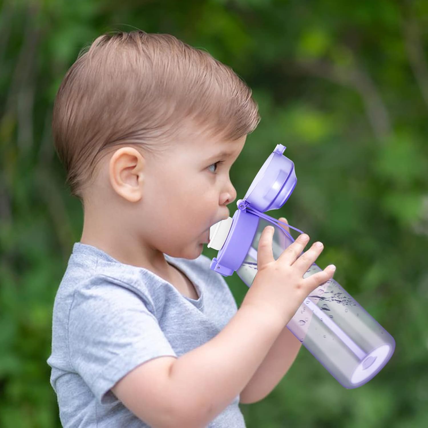 Botella de agua con cápsulas de sabor de 21.9 onzas  22.0 fl oz, botella de agua con fragancia de fruta, botella de agua reciclable deportiva para