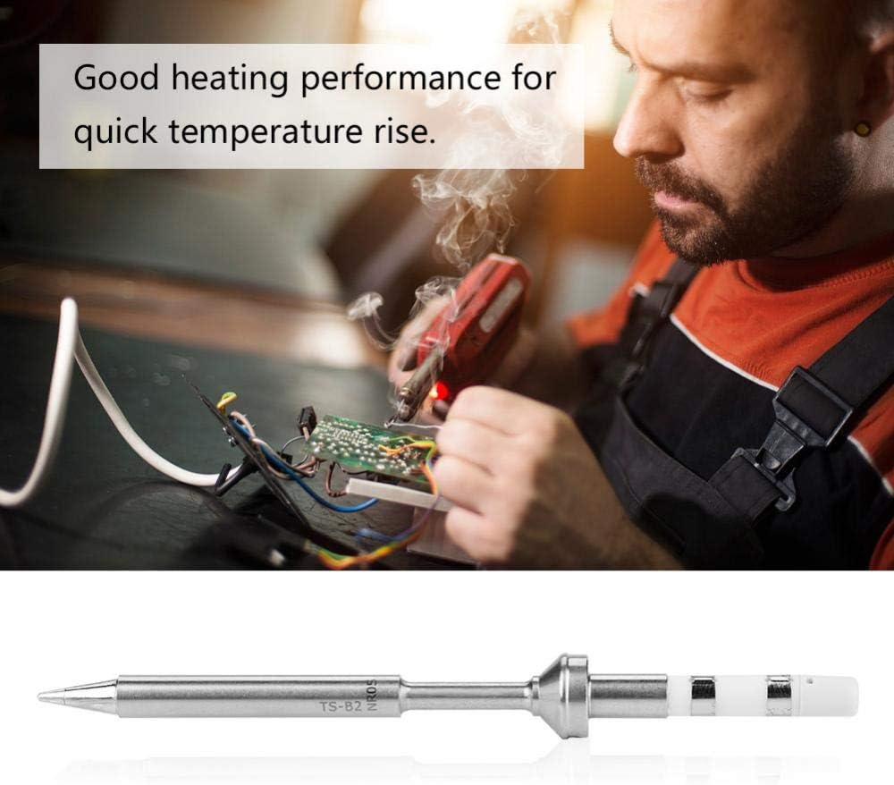 7 Tipos Mini Punta de Soldador de Acero Inoxidable Reemplazo para TS100 Kit de Soldador Portátil al Aire Libre (7pcs Puntas de Soldadura)
