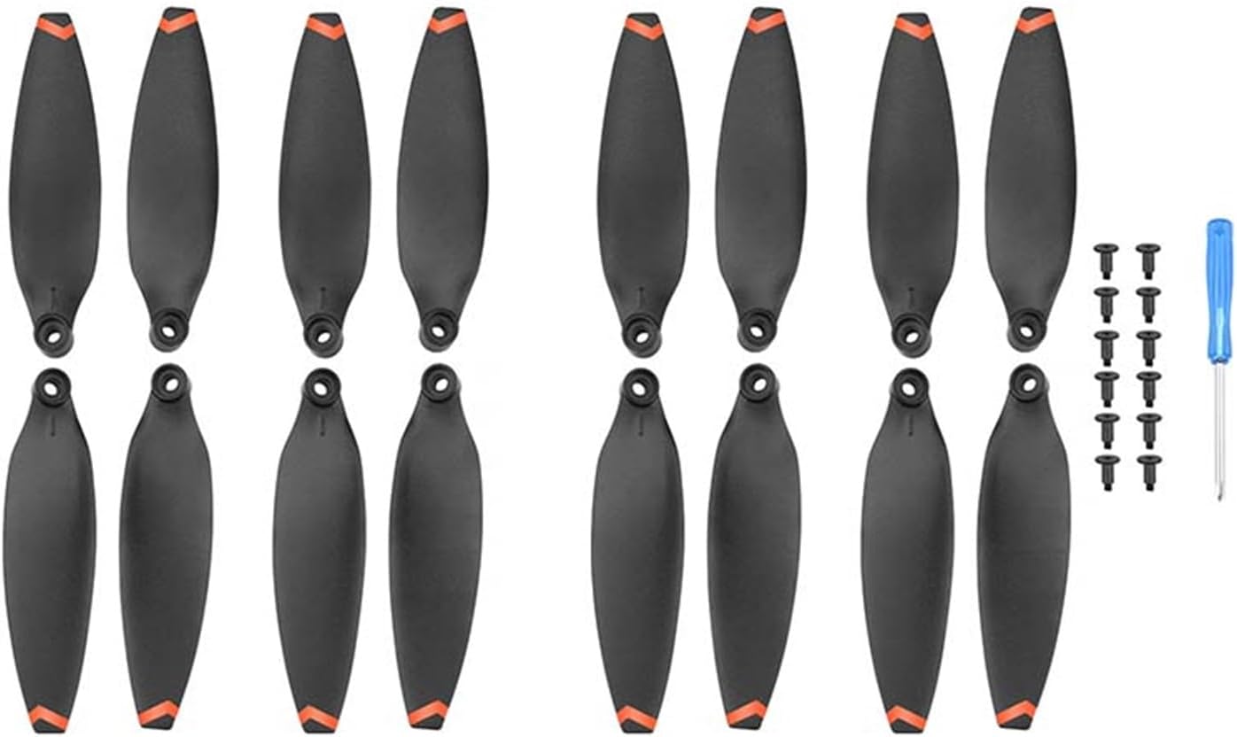 Accesorios de repuesto para drones, accesorios de hélices para FIMI X8 MiniMini V2 Drone plegable y ligero, ventilador de ala (color  borde naranja)