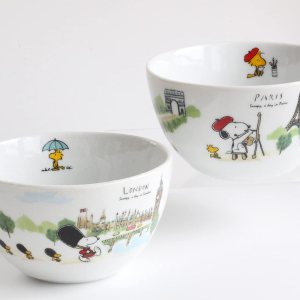 (Shimizutougyou) London Paris Snoopy Bowl, Set of 2 (Shimizutougyou) London Paris Snoopy Bowl, Set of 2