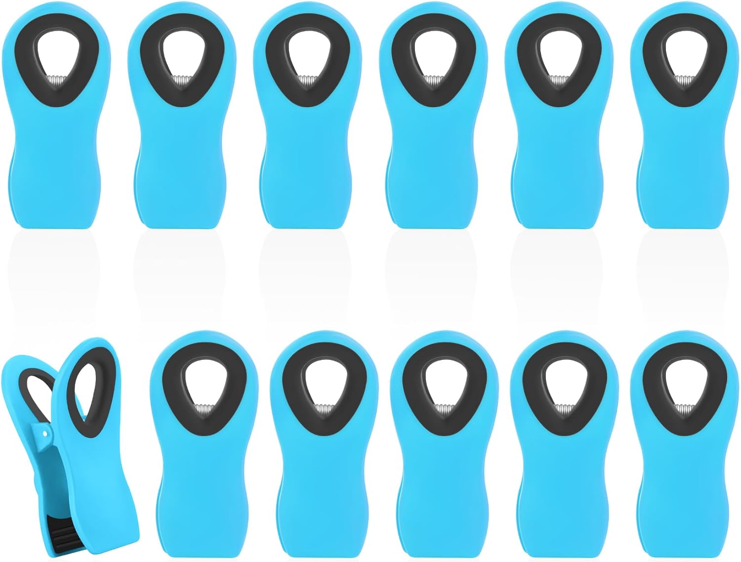 VNDUEEY Paquete de 12 clips magnéticos para bolsas, clips para bolsas de alimentos para paquetes de alimentos, clips para bolsas de plástico para