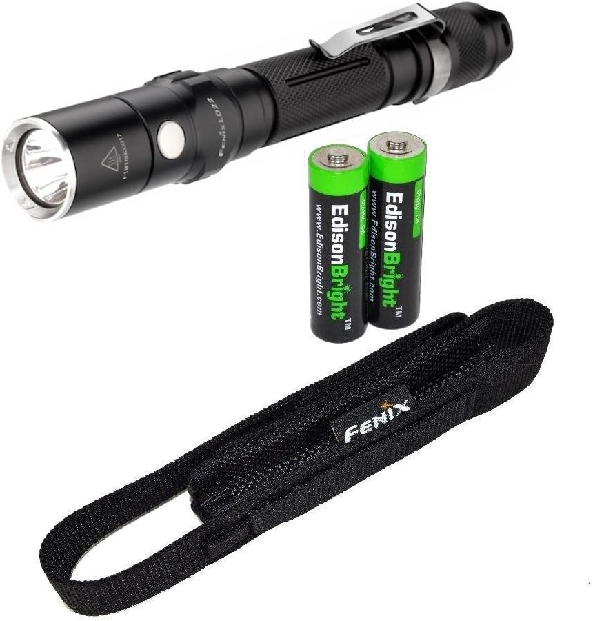 EdisonBright Fenix LD22 2015 Edition 300 Lumen XP-G2 R5 Linterna táctica LED con funda, cordón, clip y dos pilas alcalinas AA