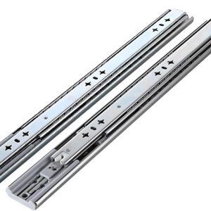 1 par de deslizadores de cajones industriales resistentes con cierre suave, rodamientos de bolas, extensión completa para cajones de gabinete, 1 par de deslizadores de cajones industriales resistentes con cierre suave, rodamientos de bolas, extensión completa para cajones de gabinete,