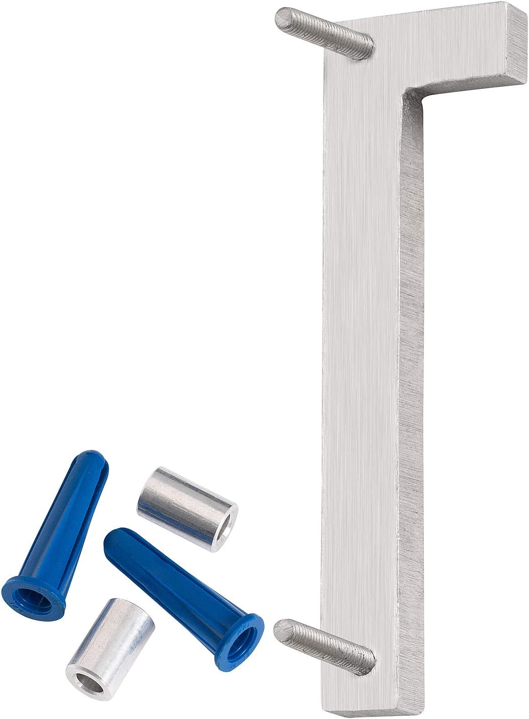 Montague Metal Products MHN-16-F-BA1-1 Números de casa de dirección flotantes modernos y sólidos, 16 pulgadas, aluminio cepillado pulido