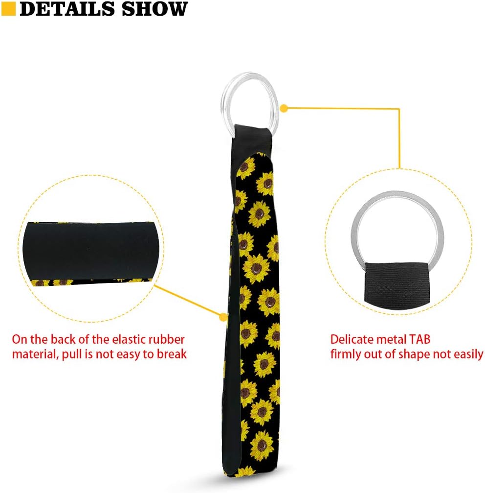 Llavero automático Lanyard Hand Wrist Lanyard Correa de muñeca con anillo de metal