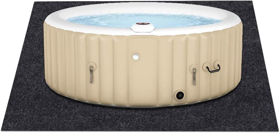 Tapete inflable para bañera de hidromasaje para interiores y spa, tela de fieltro suave, almohadillas absorbentes de aceite y agua, tapete