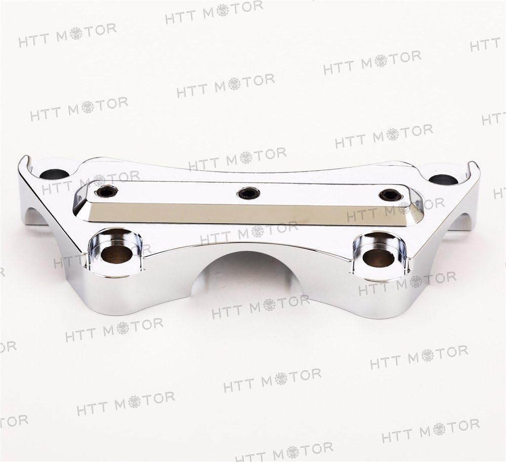 HTTMT H2314-1.25- Manillar antideslizante 1PC 1.25″ abrazadera superior compatible con 2015 y más H-D Touring Cromo