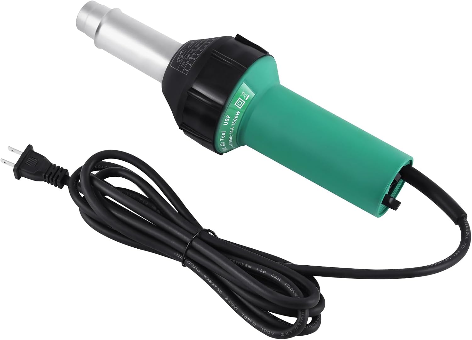 Samger – Pistola de calefacción de aire caliente de 1500 W 110 V, kit de soldador de antorcha de aire caliente de plástico de mano, kit de soldadura