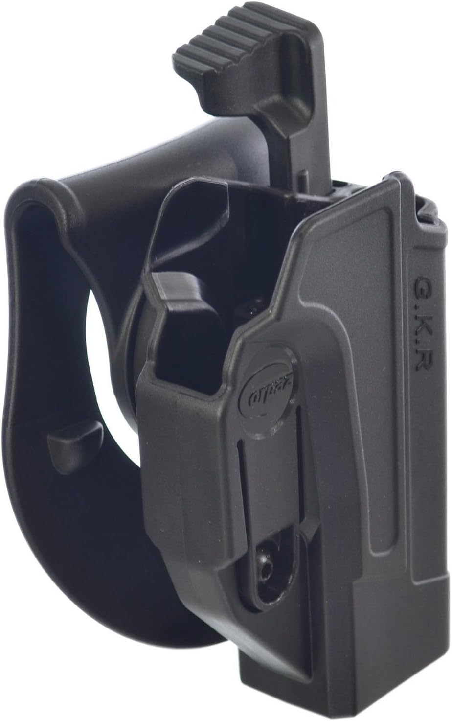 GKRT ORPAZ Funda de liberación de pulgar de polímero 360 Rotación Paddle & Belt para Glock 17,19,22,23,25,26,31,32,34,35