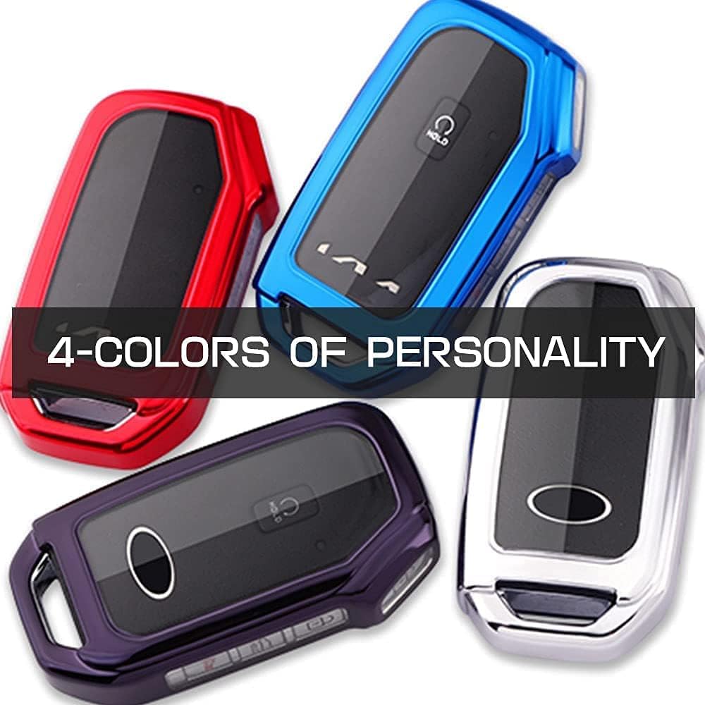 Funda protectora para llave de coche de TPU con cadena para Kia Soul (2020-2023) Forte (2019-2023) Telluride (2020-2023) K5Seltos (2021-2023) NIRO