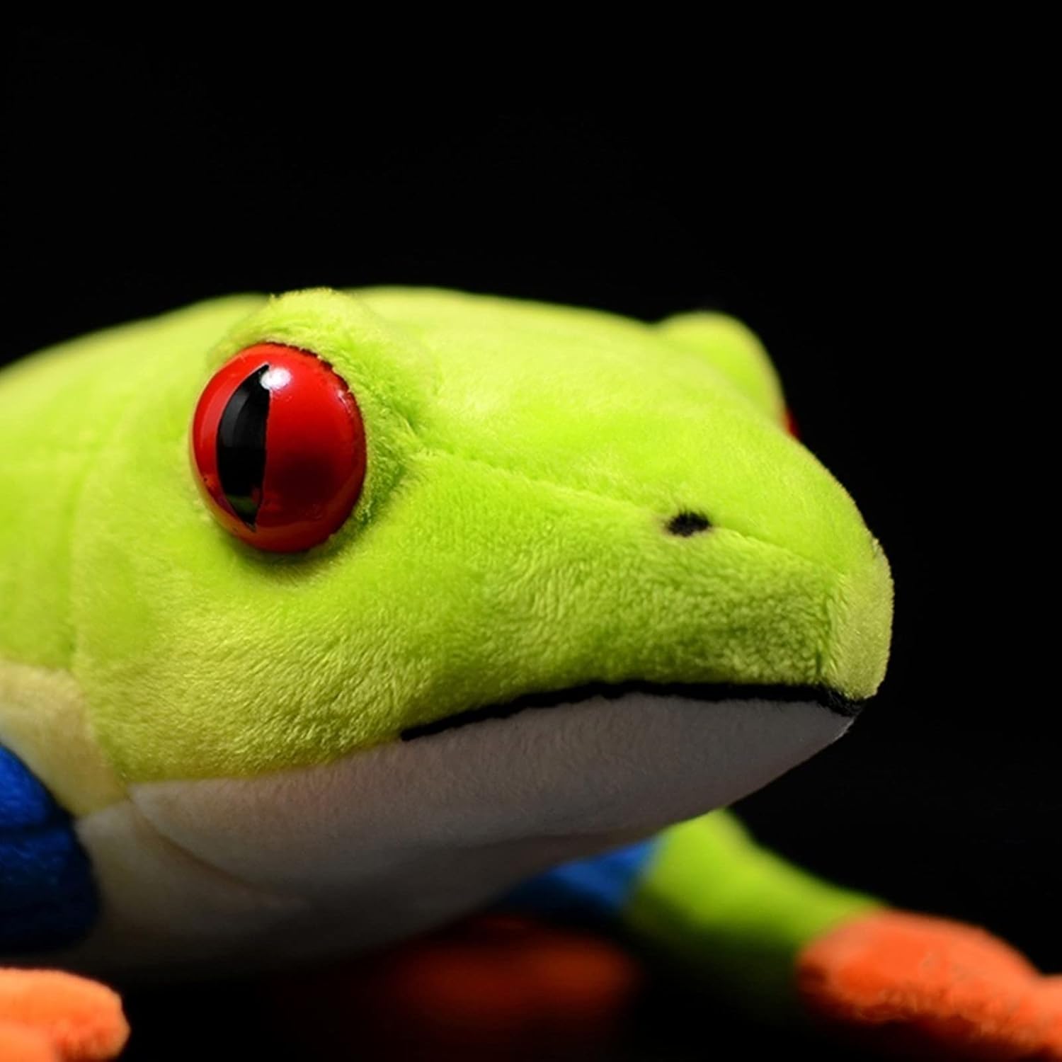 ZHONGXIN MADE Peluche de rana de árbol de ojos rojos, animal de peluche realista, rana reptil verde de 9 pulgadas, muñeca de felpa súper suave,