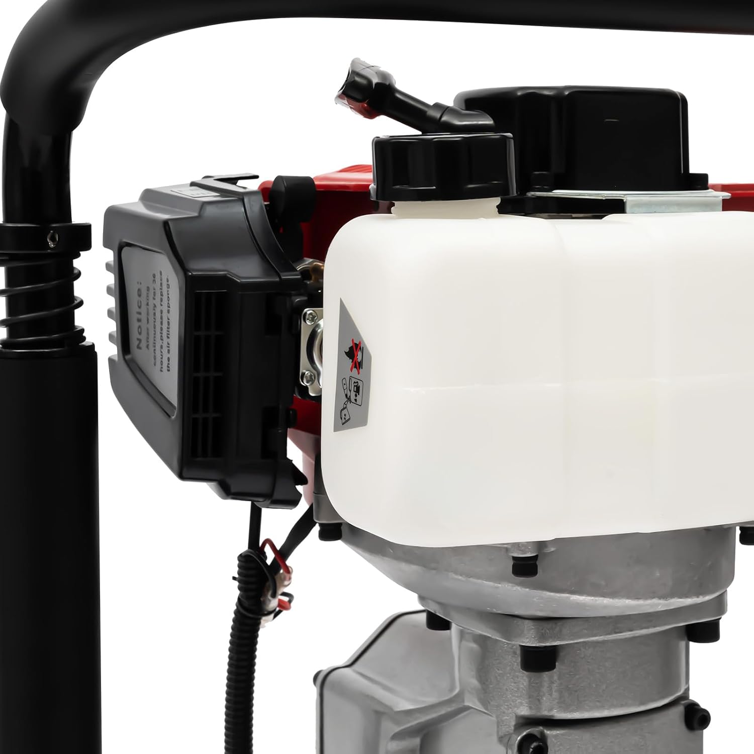 52 cc de gasolina, motor de 2 tiempos refrigerado por aire, herramienta de martillo de pila de un solo cilindro refrigerado por aire, kit de empuje