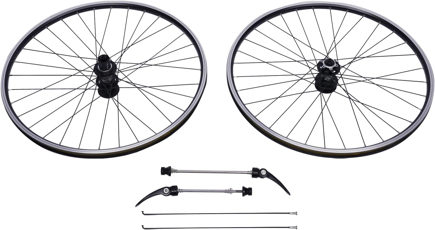 Juego de ruedas, 29 pulgadas MTB Juego de ruedas de aleación de aluminio de doble pared, ruedas delanteras y traseras con cubos de rodamiento para
