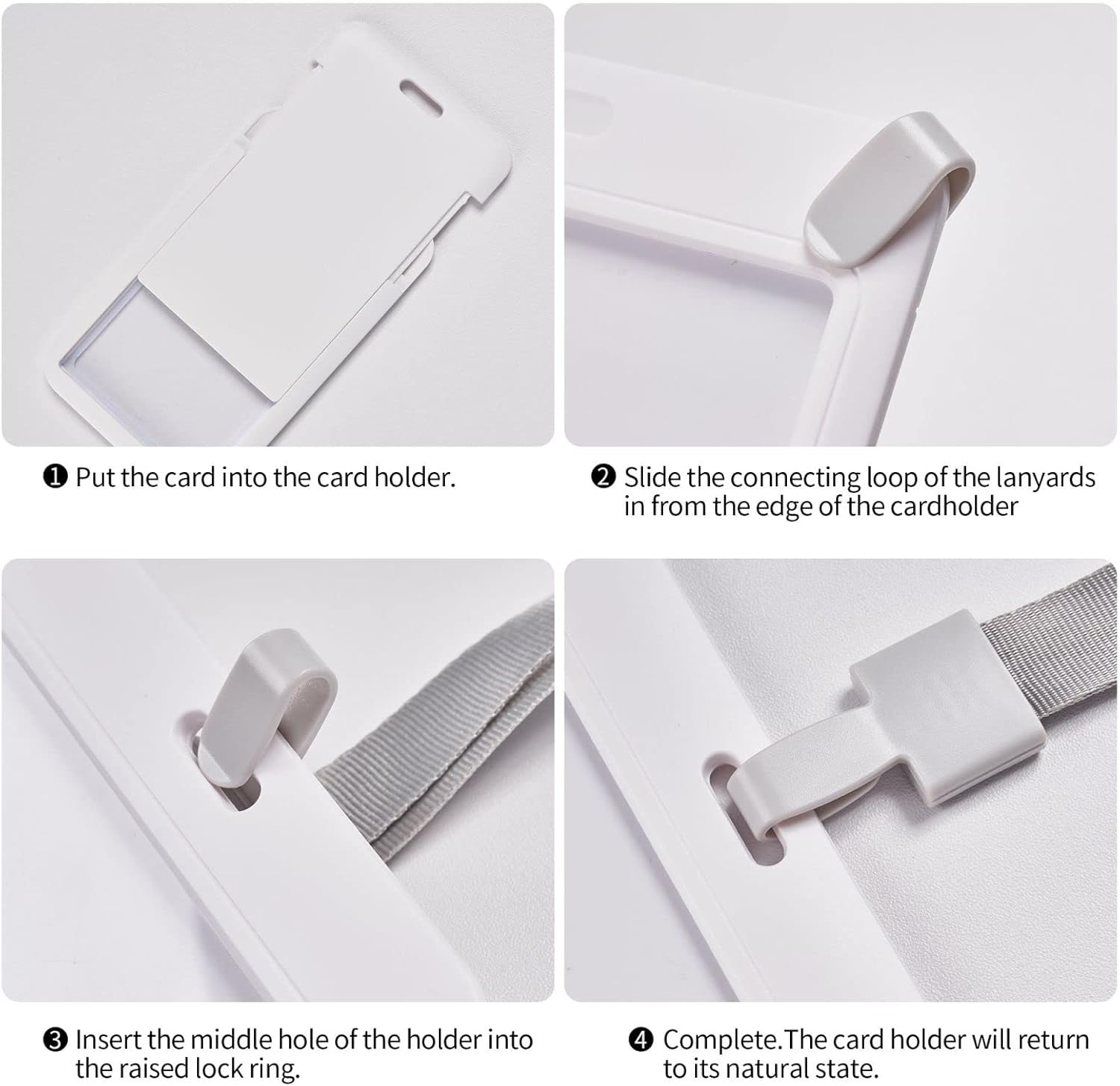 Portatarjetas de identificación impermeables con 1 ventana de identificación transparente y 1 ranura para tarjeta de crédito y un cordón desmontable