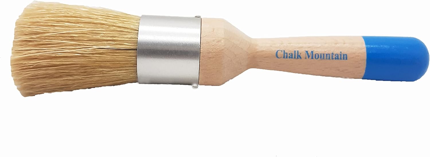 Chalk Mountain Brushes Pincel de cera de palma de diseño original y pincel redondo pequeño, ideal para encerar y proyectos de pintura, cerdas de