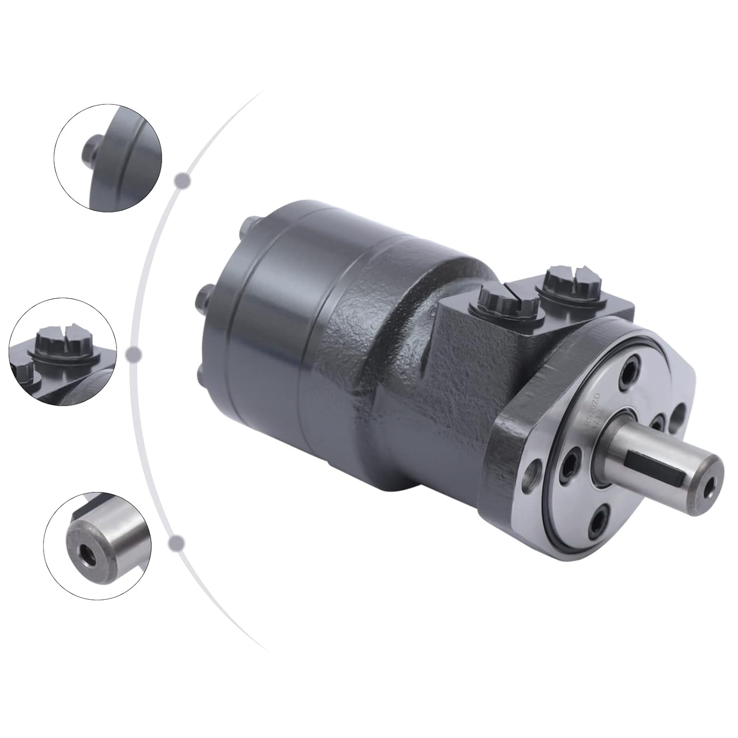 Fetcoi Motor hidráulico para Char-Lynn Eaton S Series, Char-Lynn 103-1037-012, Eaton 103-1037, desplazamiento del motor hidráulico de eje recto 186
