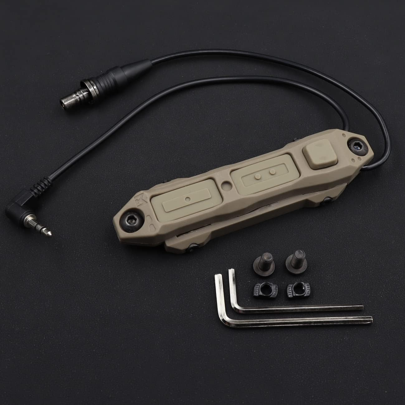 Conjunto de interruptor de presión de doble cinta para luces de armas de luz Scout y interruptor de presión remoto dual de enchufe láser (enchufe