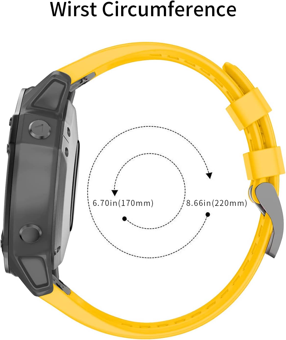 hellosy Compatible con Garmin Fenix 5 BandFenix 6 Band, 0.866in Quickfit Correa de reloj de repuesto para Garmin 935945InstanctFenix 7Approach