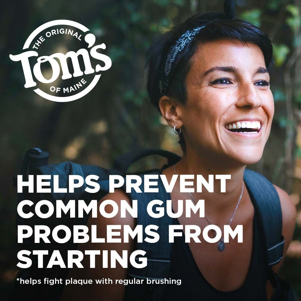 Tom’s of Maine PureActiv Dientes + Gum Health* Gel anticaries pasta de dientes, menta fresca, 4.0 onzas (paquete de 4)
