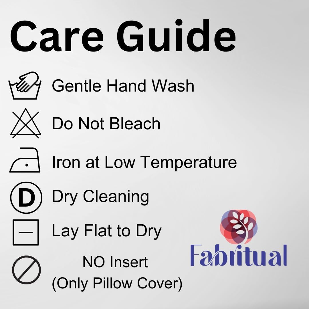 Fabritual Pure Linen – Funda de almohada de lino puro, almohada para exteriores con estampado de telar a mano, funda de cojín hecha a mano con