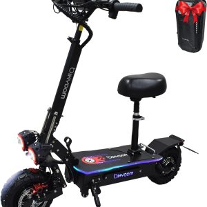 Patinete eléctrico de 5600 W 38.4 AH para adultos, rango de viaje de 50 MPH y 62 millas, scooter plegable de doble accionamiento rápido, neumático Patinete eléctrico de 5600 W 38.4 AH para adultos, rango de viaje de 50 MPH y 62 millas, scooter plegable de doble accionamiento rápido, neumático