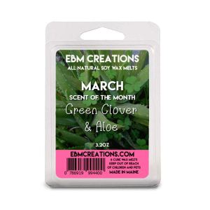 Green Clover & Aloe March 2021 Scent Of The Month – Scented All Natural Soy Wax Melts – 6 Cube Clamshell 3.2oz Highly Scented! Green Clover & Aloe March 2021 Scent Of The Month – Scented All Natural Soy Wax Melts – 6 Cube Clamshell 3.2oz Highly Scented!