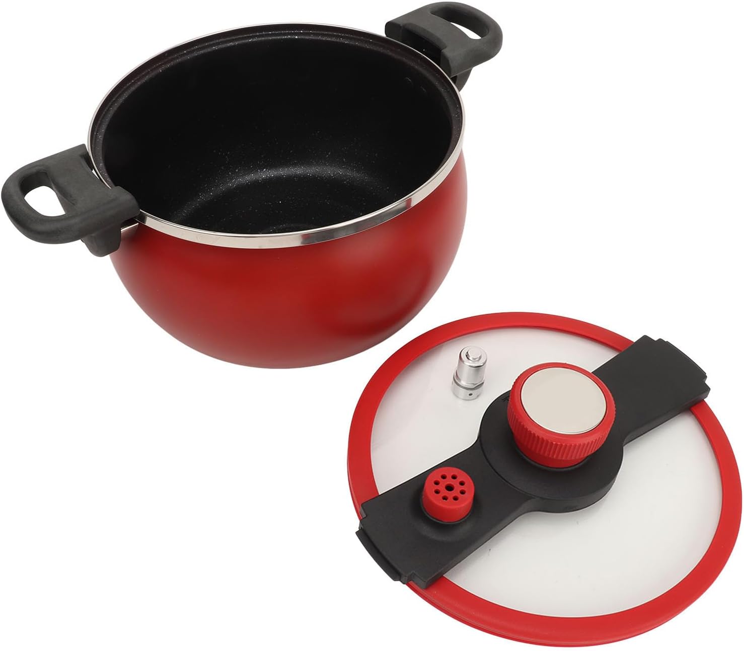 Olla de sopa antiadherente multifuncional de 7 L, olla a presión para microondas, olla saludable para estufa de gas, herramienta de cocina universal
